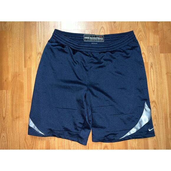 Nike Other - Nike Basketball Shorts Blue Silver Active Wear Bottoms Sports Large